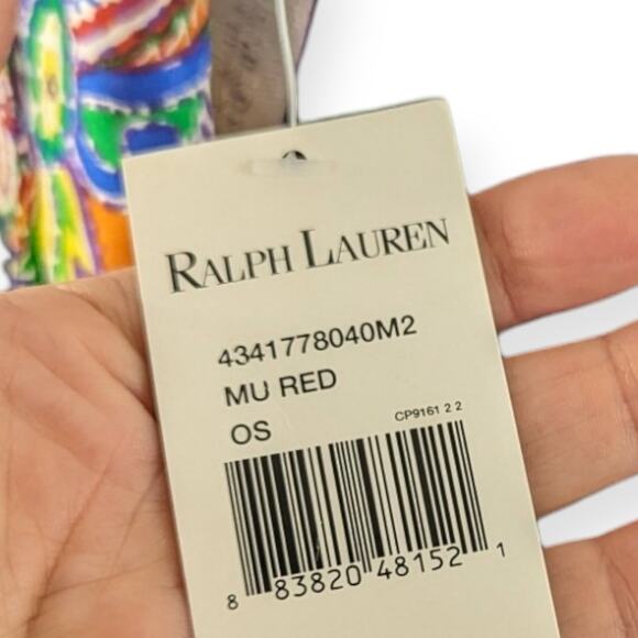 Ralph Lauren Collection Silk Multicolor Oblong Scarf NEW 64" by 8" - Picture 4 of 6